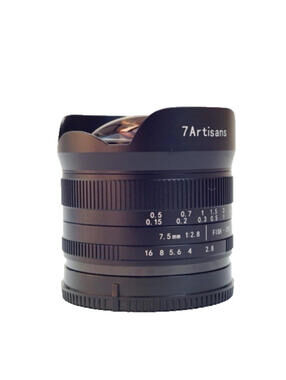 7artisans 7.5mm f2.8 ii APSC Fisheye Lens EOS-M for Canon M Mount Bundle